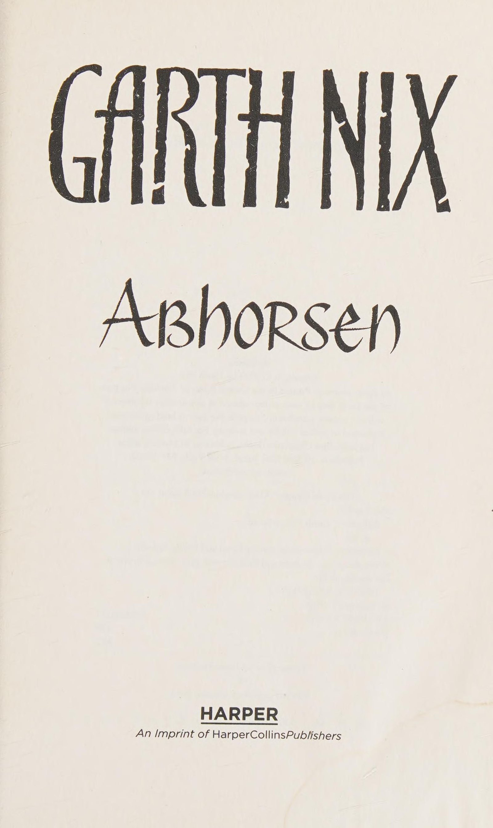 Cover of Abhorsen by Garth Nix